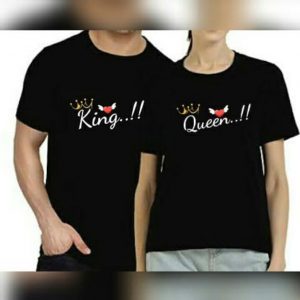 King Queen Print Couple T-shirt CT001