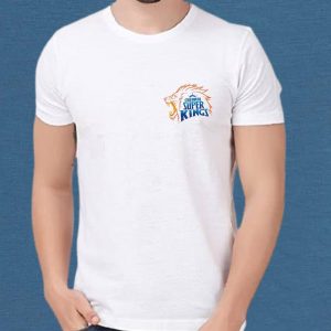 Chennai Super Kings (CSK) Logo Printed Cotton T-Shirt