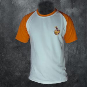 Kolkata Knight Riders Logo Printed T-Shirt Orange Sleeve Small Logo